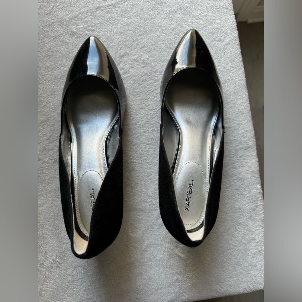 Black suede shoe